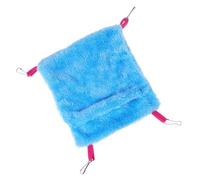 Toyvian Warm Pet Sleep Sack for Small Parrots, Blue Arctic Velvet Hanging Hammock Provides Comfort and Warmth, Suitable for Couches or Fence Placement