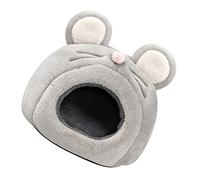 Toyvian Warm Plush Hamster Bed Cave Adorable Rat Shape Hideout for Pets House for Hamsters Hedgehogs and Guinea Pigs for Winter Comfort and Secure Resting