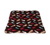 Toyvian Washable Pet Mat for Dogs and Cats Fleece Material with Comfortable Skin Touch Improves Sleeping Environment Suitable for Pet Crates and Sofas Coffee Colour