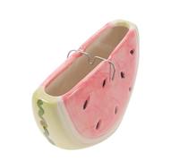Toyvian Watermelon Shaped Ceramic Incense Coil Burner with Ash Catcher and Decorative Piece for Indoor Living Room Use, Elegant and Unique Design Blending Tradition and Modernity