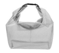 Toyvian Waterproof Drawstring Cosmetic Bag Toiletry Bag Eva Material Portable Mesh Travel Wash for Men Women Sports Activities Swimming Ample Space Light Grey