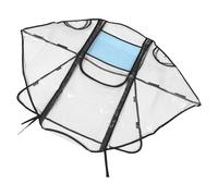 Toyvian Waterproof Windproof Large Stroller Rain Cover with Three Zippers and Goggles, Dustproof Pushchair Raincover for Pram, Protective Weather Shield for Carriage