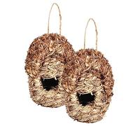 Toyvian Wear Resistant Decorative Woven Hummingbird Nest Bird House for Outdoor Garden Hanging Durable Roosting Pocket Providing and Cozy Space for Birds