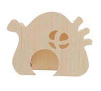 Toyvian Wear Resistant Wooden Hamster Hideout Cage Accessory with Climbing Ladder Natural Small Pet House for Dwarf Hamsters Rats Hedgehogs Safe Exercise and Play Tunnel