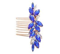 Toyvian Wedding Bridal Hair Comb Green Glass Marquise Crystal Rhinestone Hair Accessories for Women Bride