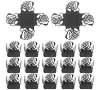 Toyvian Wedding Chocolate Tray Candy Wrappers 50Pcs Lace Pattern Paper Liners Hollow Rose Edge Design Decorative Paper Cups for Party Celebration Love Celebration