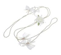 Toyvian Western Wedding Lasso Rope White Plastic Cord for Bride and Groom, 63 Inch Traditional Handfasting Cord Strengthening Emotional Connection and Enhancing Ceremony Atmosphere
