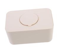 Toyvian Wet Wipes Dispenser Box Tissue Holder Silicone Large Capacity Practical and Stylish Design with Seal Lid, Beige Keeps Wipes Clean and Clutter-Free for Home and Car