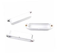 Toyvian White 3pcs Single Coil Pickup Cover Set No Holes Copper Eyes Fits Electric Guitar Sturdy Plastic Accessory Set for Enhanced Appearance