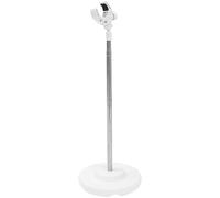 Toyvian White Hair Dryer Floor Stand with Stainless Steel and Plastic Construction, Convenient Pet Grooming Blower Holder for Home and Pet Stores, Weight Bearing Hands-Free Dryer Support