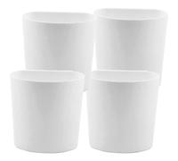 Toyvian White Hanging Storage Baskets, 4 Pcs Universal Trolley Cart Accessories for Home Office Multipurpose Plastic Hanging Bin Set for Tiered Rolling Carts Cleaning Supplies Craft Storage