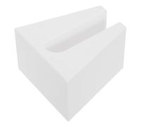 Toyvian White Plastic Body Fat Scale Rack with Stable and Tool Free Installation, Modern Square Storage Organizer for Bathroom and Bedroom, Space Saving Digital Scale Stand
