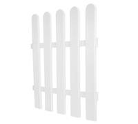 Toyvian White Plastic Decorative Fence with Splicing Buckles, Lovely Round End Design, Not Rotted Sturdy Garden Barrier for Courtyard Lawn Edging