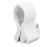 Toyvian White Plastic Microphone Holder for Mic Stand Compact Adjustable Handheld Mic Clip with Screw Specification 5/8"+3/8" Adapter 32-60mm Easy Installation for Studio and Stage Use