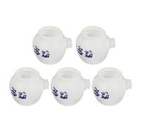 Toyvian White Plastic Parrot Food Cup and Can be Fixed to Cage 5pcs and Bird Water Bowl, Cage Feeder Dish that Holds Food for Parrots and Birds