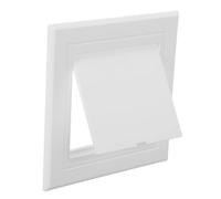 Toyvian White PVC Plumbing Access Panel Cover with Hinged Door, 4x4 Inch Wall Hole Access Panel for Bathroom and Kitchen, Versatile Utility with Effortless Installation and Elegant