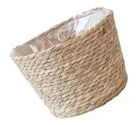 Toyvian Wicker Planter Basket Vine Woven Decorative Box for Outdoor Decorative Storage 10.22x10.22x7.07in Sturdy Versatile Usage Rustic Elegance Creative Wicker Design