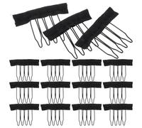 Toyvian Wig Clips for Wig Teeth 4-Tooth Spring Brush Combs with Cloth and Metal for Hairpiece Caps Various Occasions
