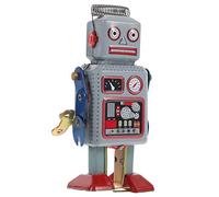 Toyvian Wind-up Dancing Robot Toy - Vintage Retro Tin Bath Toy for Kids - Desktop Ornament for Baby and Child - Old Fashioned Tinplate Design