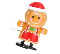 Toyvian Wind Up Gingerbread Man Christmas Themed Clockwork Walking Portable Xmas Party Favor Adorable Holiday for All Ages Interactive Fun for Family Gatherings