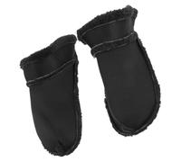 Toyvian Winter Warm Plush Shoe Inserts for Hole Shoes with Thickened Fleece Lining Black Size 40-41 (250mm) for Men