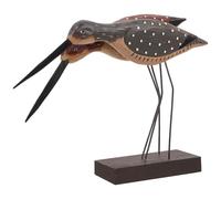 Toyvian Wood Craft Double Sea Bird Statue Ornament Decorative Wooden Figurine for Home Office Shelf Decor Charming Nautical Craft Gift for Weddings Parties Christmas