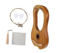 Toyvian Wood Lyre Harp String Handheld Harp Metal Strings for Musical Instrument for Classroom Home Practice Random Color