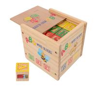 Toyvian Wooden Abc and for Educational Montessori Stacking with Vibrant Colors for Preschool Learning Creativity and Counting Skills Development