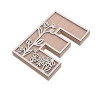 Toyvian Wooden Alphabet Letters for Wall Decor Rustic Botanical Pattern Freestanding Wood Letters for Nursery Home Decoration Large