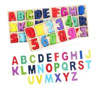 Toyvian Wooden Alphanumeric Set Letter Alphabet Learning Alphabet for Play Early Childhood Education Materials Number Recognition for Preschoolers Stationery Rewards