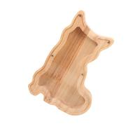 Toyvian Wooden Animal Money Saving Box Dog Shape Decorative Piggy Bank for Home Table Decoration Creative Financial Management Gift