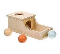 Toyvian Wooden Baby Coin Box Toy for Toddlers 1-3 Years Early Educational Fine Motor Skills Developmental Toy Memory Function for Cognitive Learning Activities