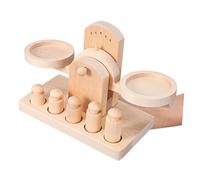 Toyvian Wooden Balance Scale Educational Math Learning Balance Leverage Teaching Tool for Boys Early Intellectual Development Plaything