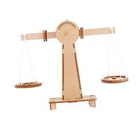 Toyvian Wooden Balance Scale for DIY Leverage Measuring Educational Weighing Game Interactive Parent Activity Safe Smooth Material for Ages