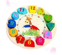 Toyvian Wooden Beads Clock for Educational Threading Sorting Plaything with Numbers Teaching Mathematical Concepts Safe Premium Boys