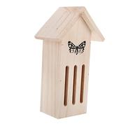 Toyvian Wooden Bee House Outdoor Hanging Insect Habitat for Ladybugs and Beetles Assembled Bug Hotel with Smooth Surface for Safe Nesting Natural Garden Decor