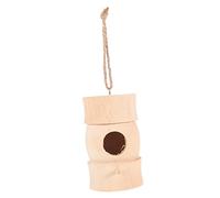 Toyvian Wooden Bird House for Garden Hanging Decorative Bird Nesting Box with Lanyard Sturdy Outdoor Birdhouse for Hummingbirds Parrots Balcony and Tree Use