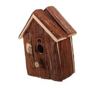 Toyvian Wooden Bird House Hanging Nesting Box Pine Wood Garden Decoration Outdoor Bird Nest Shelter 15x10x19.5cm Sparrows