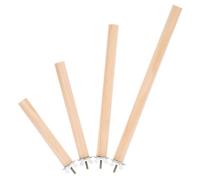 Toyvian Wooden Bird Perches, 4pcs Natural Parrot Perch Stand Bird Platform Essential Cage Accessories for Parakeets Cockatiels Conures And Medium Wood Habitat Exercise Stand