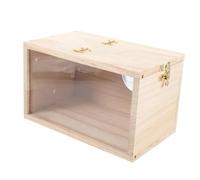Toyvian Wooden Birdhouse Outdoor Cockatiel Nesting Box Parakeet Breeding Box Garden Decoration Sleeping Nest for Pet Birds