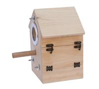 Toyvian Wooden Bird's Nest for Breeding Bird Nesting Box Left Right Opening for Swallows and Decor