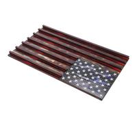 Toyvian Wooden Coin Display Stand for Challenge Coins and Poker Chips Star Pattern Resembling American Flag, Elegant Wood Medal Holder for Special Occasions and Anniversaries