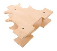 Toyvian Wooden Dumbbell Stand 3-tier A-frame Weight Storage Rack with Non-slip Pads Space Saving Fitness Weight Holder for Home Gym Equipment Organization