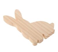 Toyvian Wooden Easter Bunny Ornament Small Rabbit Wood Block Cutout Easter Table Decoration Teaching Prop Spring Figurine