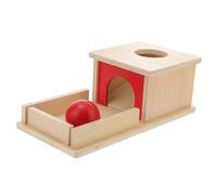 Toyvian Wooden Educational Box with Balls Interactive Montessori Learning Game for Social Skill Development