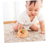 Toyvian Wooden Educational Clock with Movable Hands for Stable Support Mini Cognition Playset for Early Learning and Telling Practice