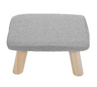 Toyvian Wooden Foot Stool for Adults with Cloth Cover, Small Non-Slip Step Stool for Office and Reading, Versatile Utility and Multi-Purpose Comfort a Minimalist Modern Design