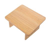 Toyvian Wooden Footstool Bedside Step Stool Small Angled Oak Finish Non-Slip Footrest Suitable for Bathroom Kitchen Living Room Adults and Toddlers