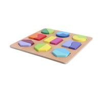 Toyvian Wooden Geometry Shape Cognitive Puzzle Board for Educational Early Learning with Geometric Insets Enhances Fine Motor Skills Visual Spatial Recognition and Logic Development