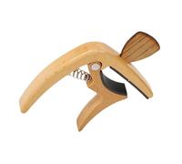 Toyvian Wooden Guitar Capo with Picks Adjustable Tuning Tool for Electric Acoustic Guitars Compact Design for Musicians Performers and Recording Artists